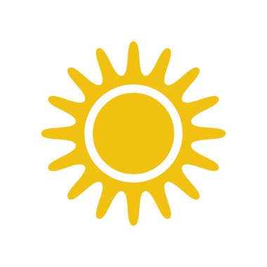 Düz güneş simgesi.