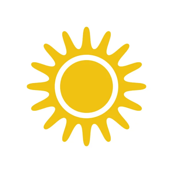 Flat sun icon. — Stock Vector