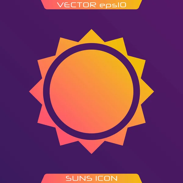 Flat sun icon.