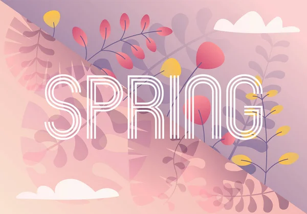 Olá cartão de primavera —  Vetores de Stock