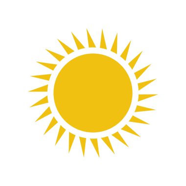 Düz güneş simgesi.