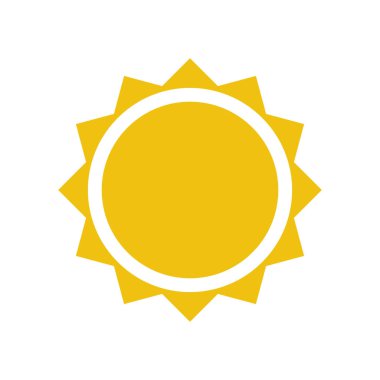 Düz güneş simgesi.