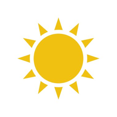 Düz güneş simgesi.