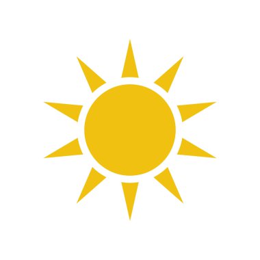 Düz güneş simgesi.