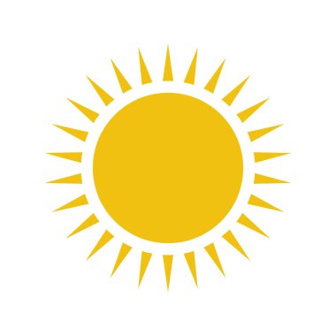 Düz güneş simgesi.