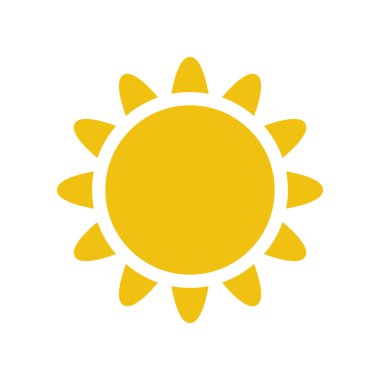 Düz güneş simgesi.