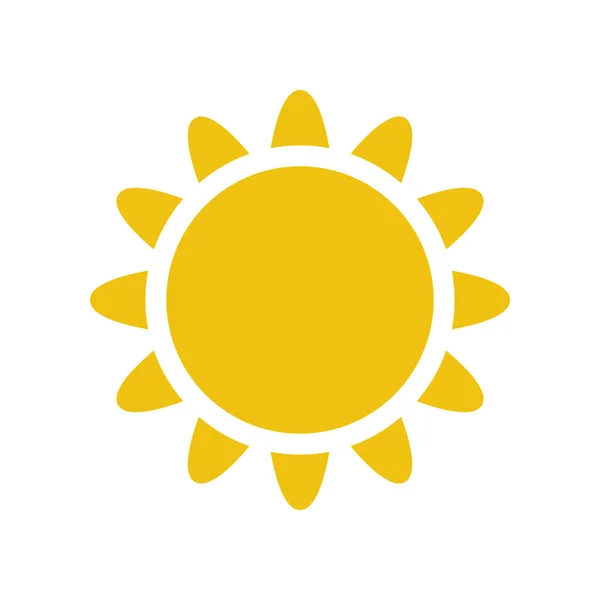 Flat sun icon. — Stock Vector