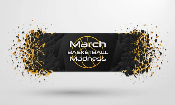 March Madness basketball — Stock Vector