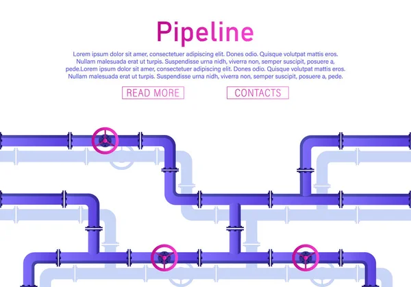 Hintergrund der Pipeline-Planung — Stockvektor