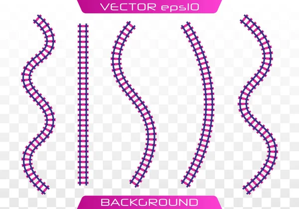 Carriles y traviesas. Vector . — Archivo Imágenes Vectoriales