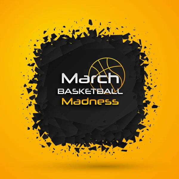 March Madness basketball — Stock Vector