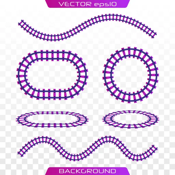 Schienen und Schwellen. Vektor. — Stockvektor