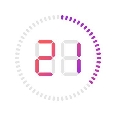 Saat ve saat. Vektör.