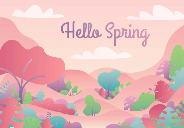Bonjour carte de printemps — Image vectorielle
