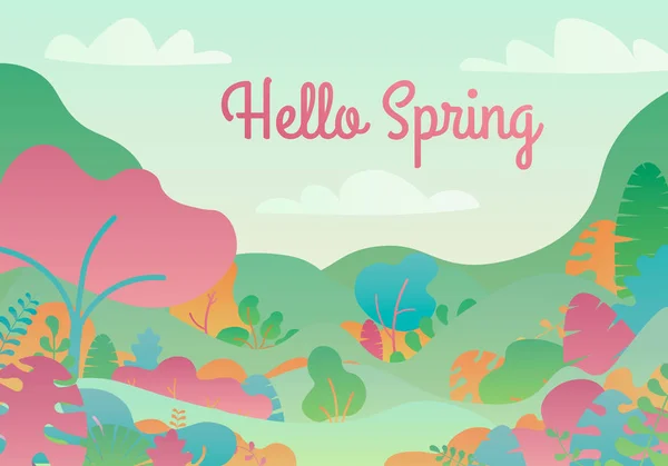 Bonjour carte de printemps — Image vectorielle