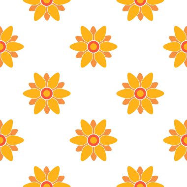 çiçek desenle vektör.