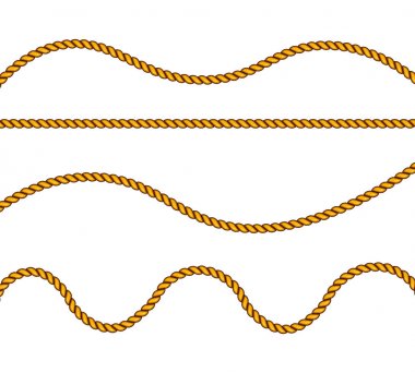 Gerçekçi fiber halatlar.