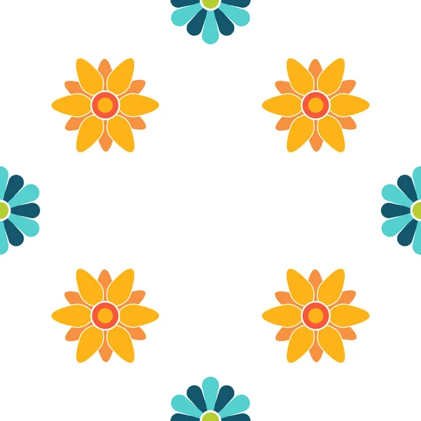 Modèle vectoriel avec des fleurs . — Image vectorielle