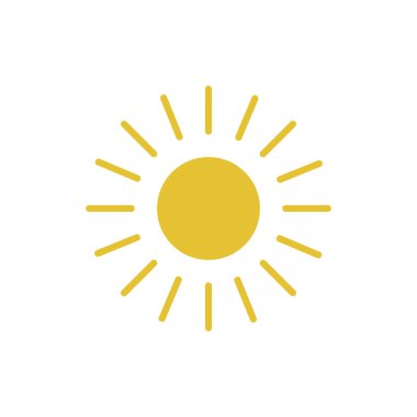 Düz güneş simgesi.