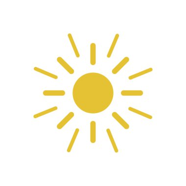 Düz güneş simgesi.