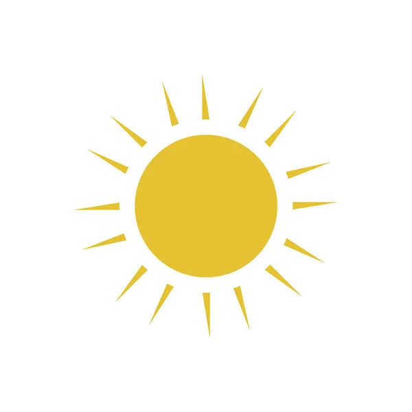 Flat sun icon. — Stock Vector