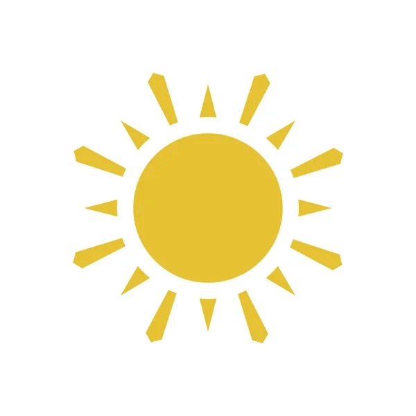 Flat sun icon. — Stock Vector