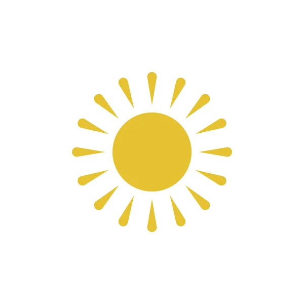 Иконка плоского солнца . — стоковый вектор