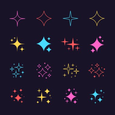 Siyah parıltılar semboller