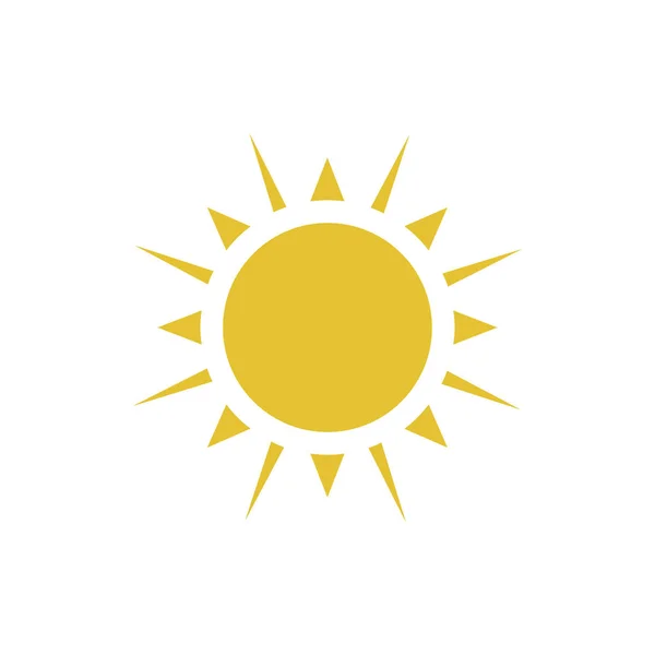 Flat sun icon. — Stock Vector