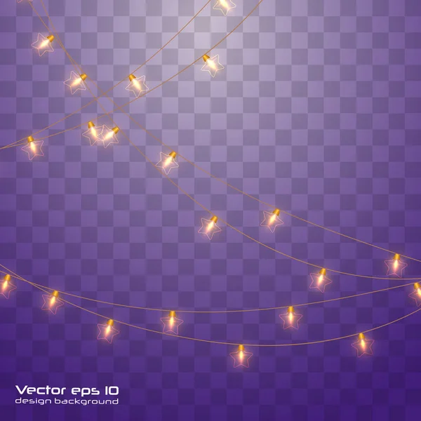 Christmas glowing garland — Stock Vector