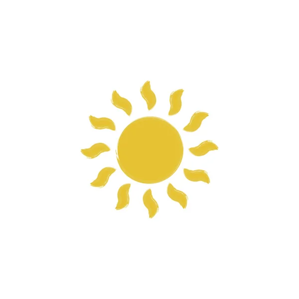 Иконка плоского солнца . — стоковый вектор