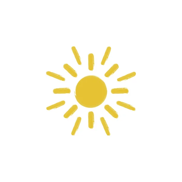 Flat sun icon. — Stock Vector