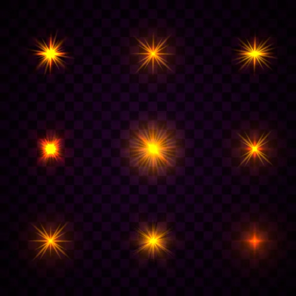 Τα σωματίδια αστεριού αναβοσβήνουν — Διανυσματικό Αρχείο