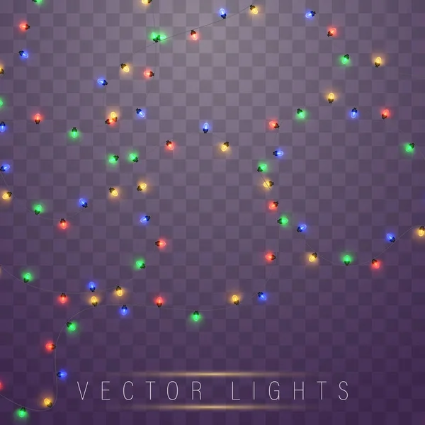 Keltaiset jouluvalot — vektorikuva