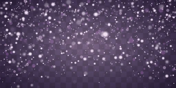 Fond transparent neige — Image vectorielle