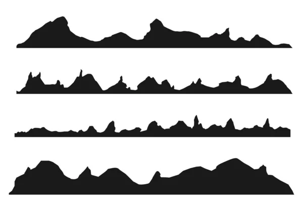 Panoramische silhouetten bergen — Stockvector