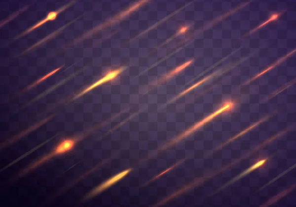 Météore pluie, comètes — Image vectorielle