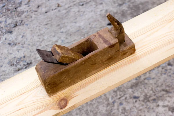 Ein Handhobel Ist Ein Werkzeug Holz Mit Muskelkraft Formen Das — Stockfoto