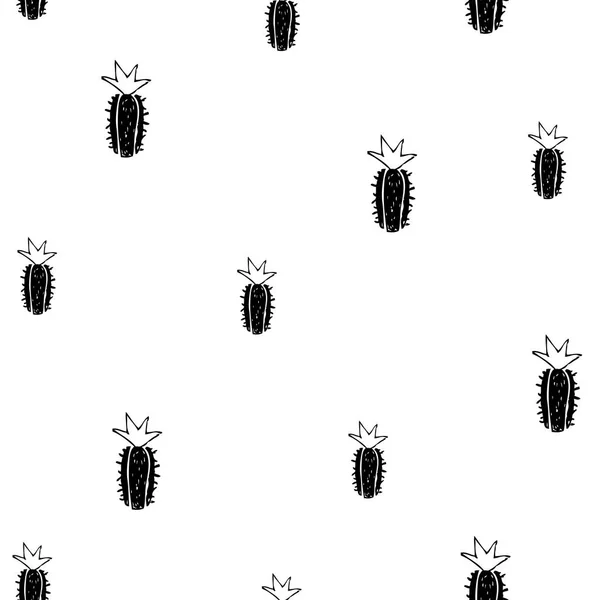Vektoros Illusztráció Egy Kaktusz Seamless Pattern — Stock Vector