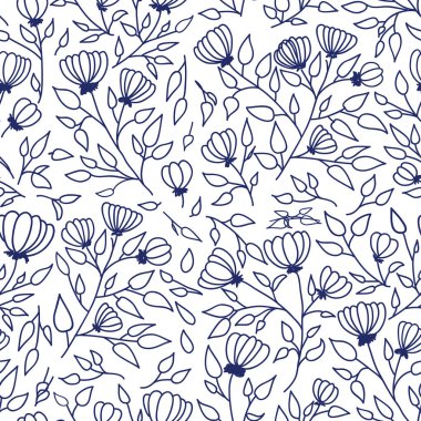 vektör Illustration Dikişsiz çiçek deseni