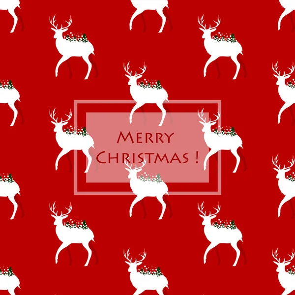 クリスマス鹿パターンのベクトル イラスト — ストックベクタ