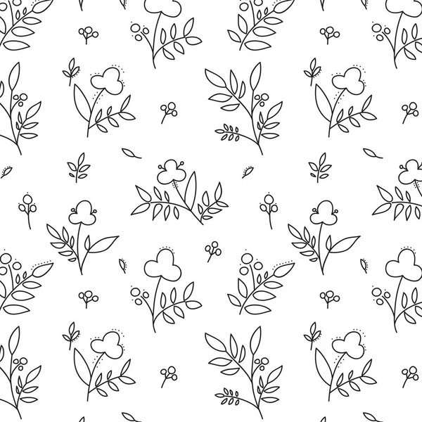 Vector Illustration Seamless Flower Pattern — Stock Vector