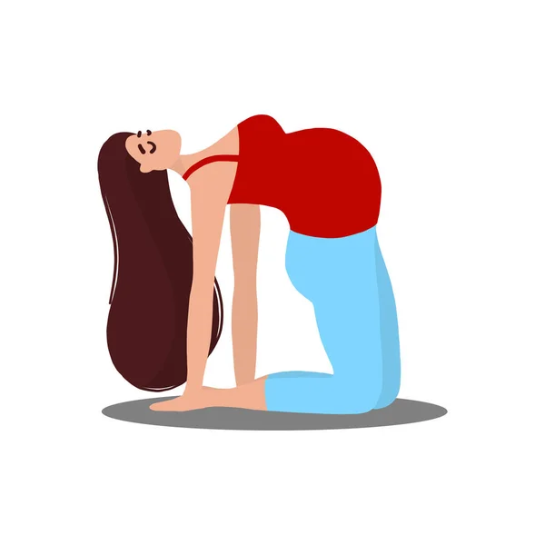 Yoga para embarazadas — Vector de stock