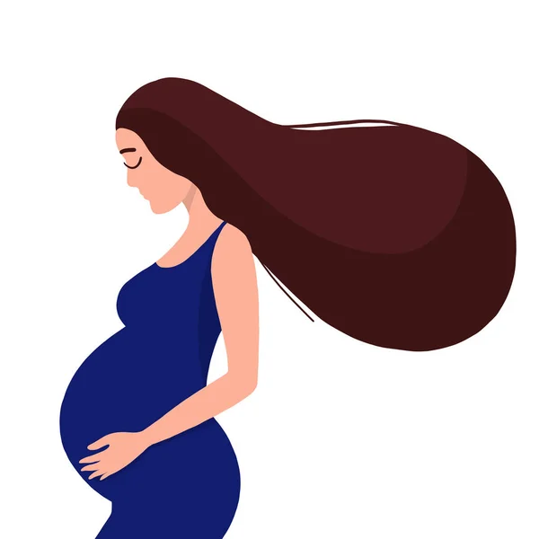 Donna incinta. — Vettoriale Stock
