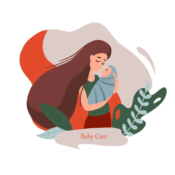 15 Mère avec un nouveau-né — Image vectorielle