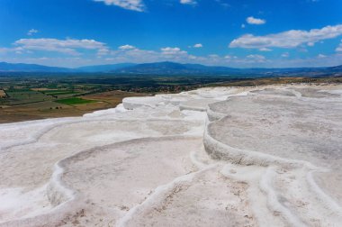 Pamukkale kalkerli minerallerin görünümü