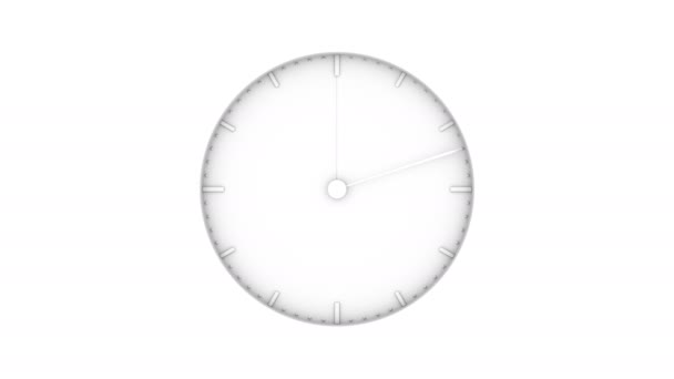 Movement Second Hand Clock Rendering — Stock Video