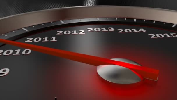 Speedometer Indicates 2019 Inscription Screen Happy New Year Render — Stock Video