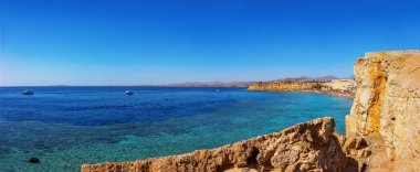 Sharm El Sheikh 'deki kıyı şeridi manzarası
