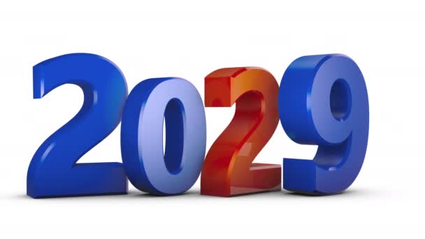 Les chiffres volumétriques sautants modifient le texte 2019 en 2020.3d render .